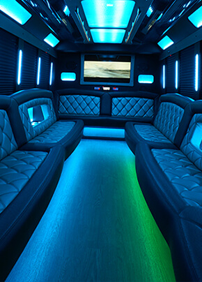 leather seats on bus
