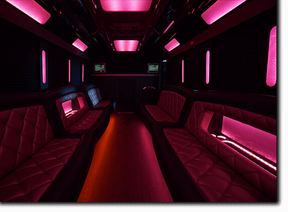 Limo interior with led floor
